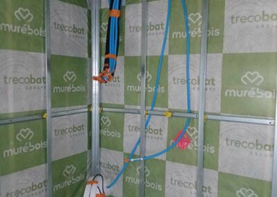 Réseau de plomberie encastré pour salle de bain